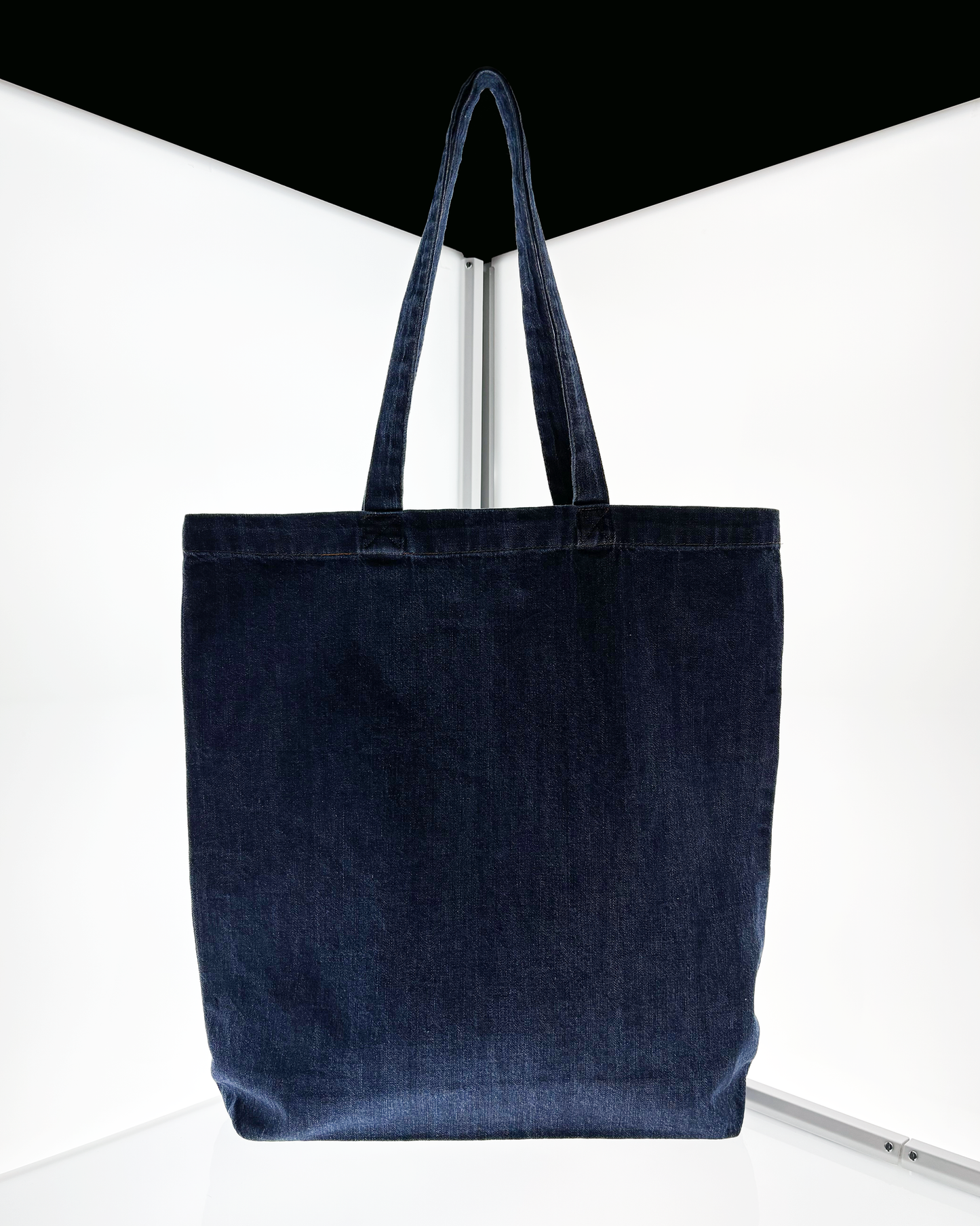 Arc logo denim tote dark blue