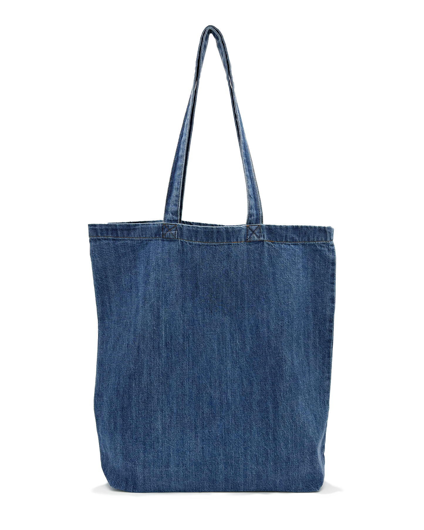 THE MAN WHO HAS NOTHING denim tote light blue