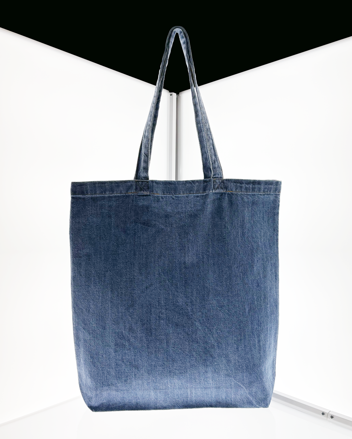 The pool is calling denim tote light blue