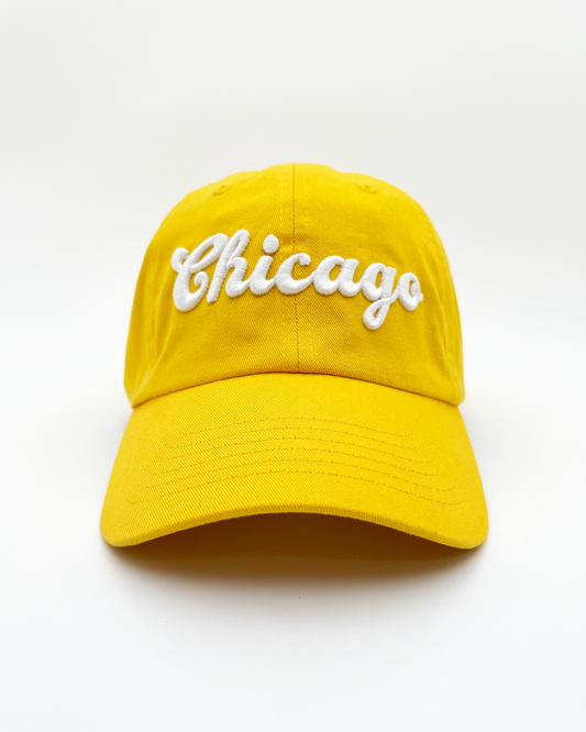 Chicago classic dad hat yellow