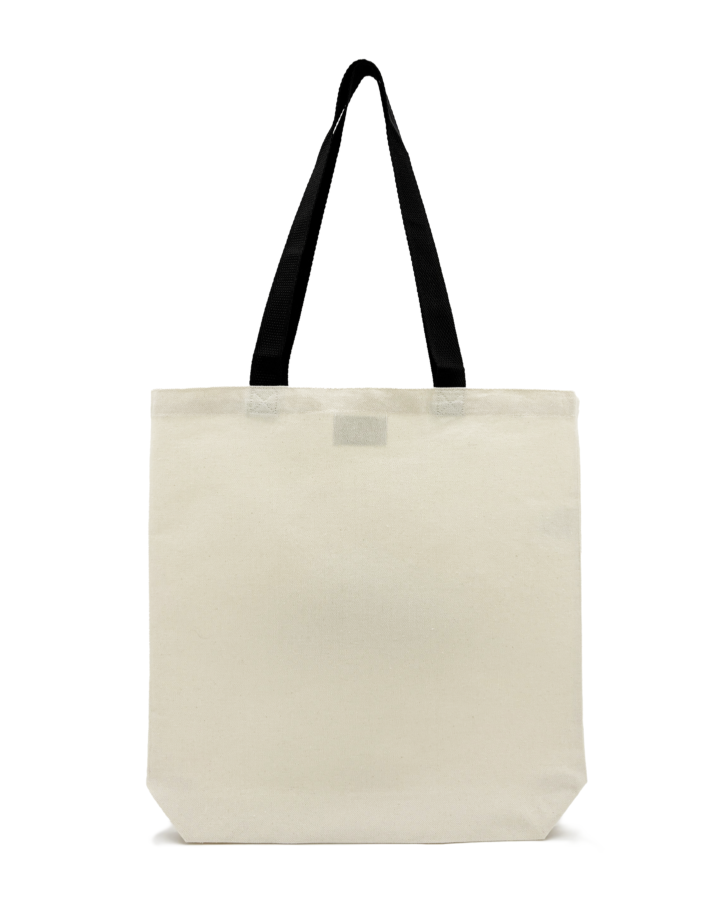 Black logo canvas tote