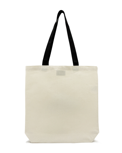 Black logo canvas tote