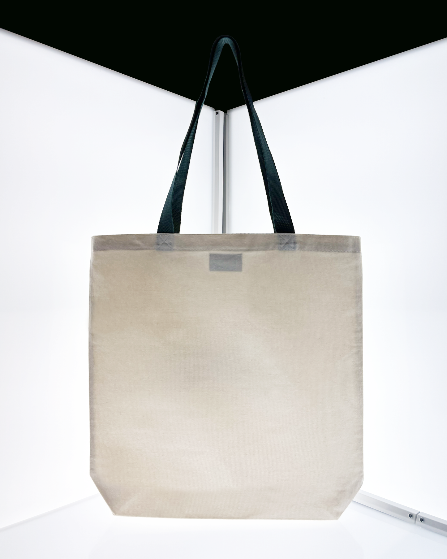 Green logo canvas tote