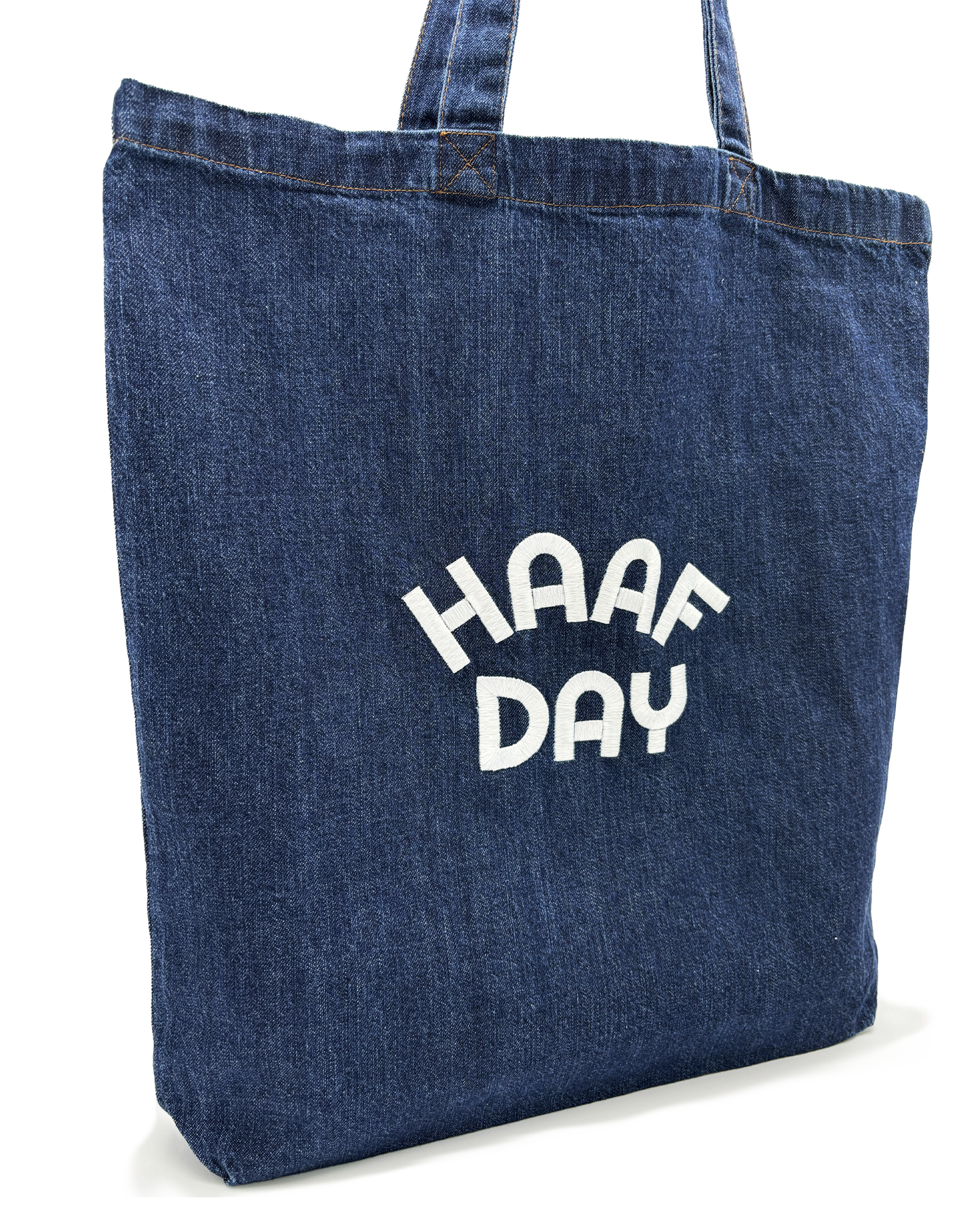 Arc logo denim tote dark blue