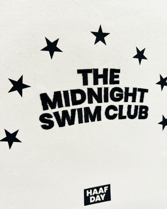 THE MIDNIGHT SWIM CLUB canvas tote
