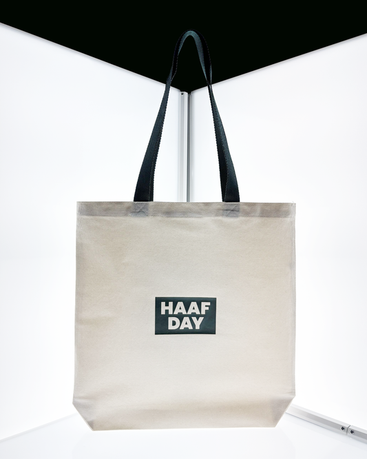 Green logo canvas tote