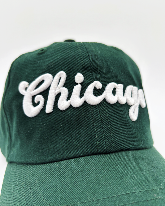 Chicago classic dad hat forest green
