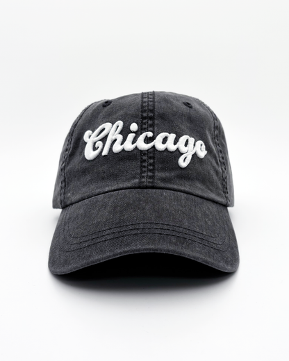 Chicago pigment-dyed cap black