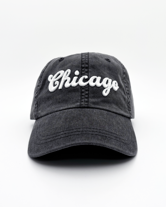 Chicago pigment-dyed cap black