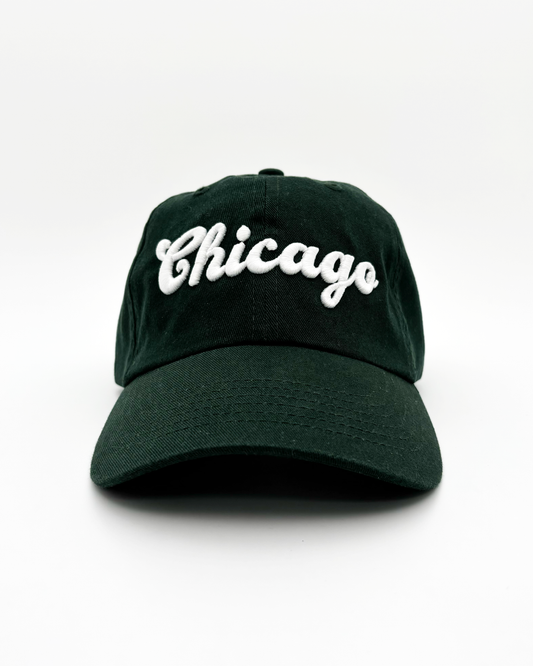Chicago classic dad hat forest green