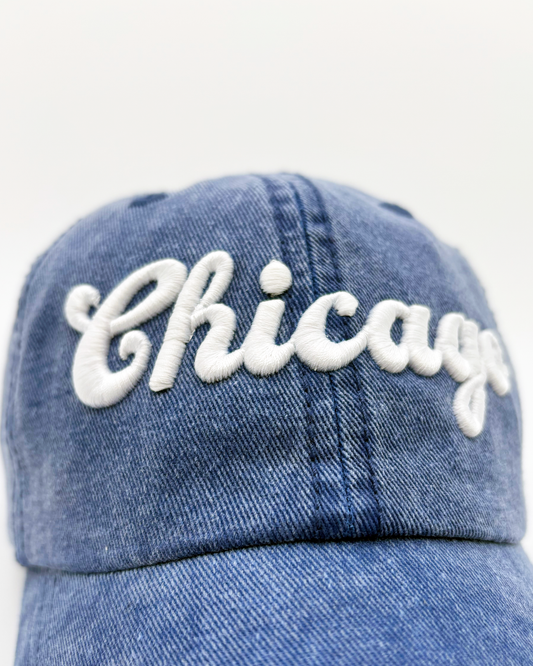 Chicago pigment-dyed cap blue