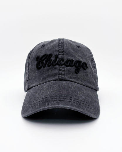 Chicago pigment-dyed cap black