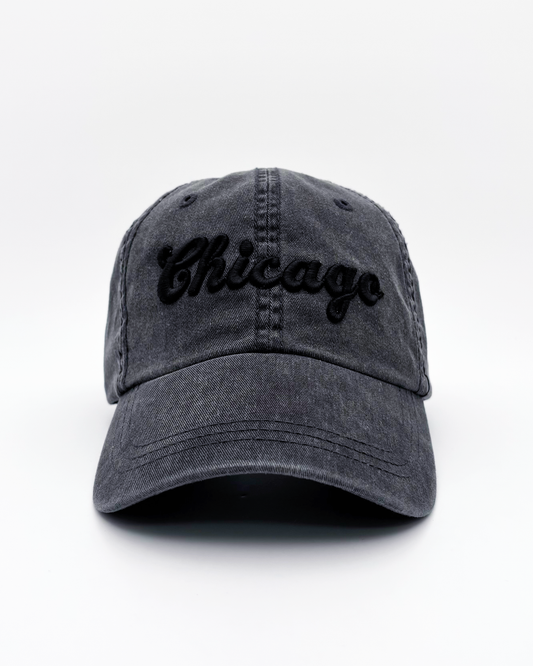 Chicago pigment-dyed cap black