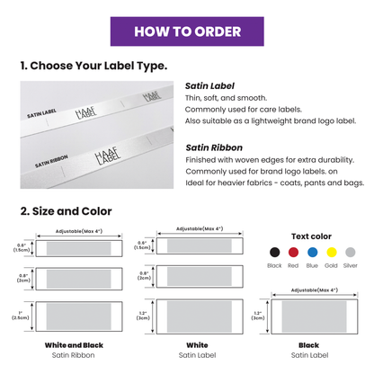 Custom Satin Sewing Labels